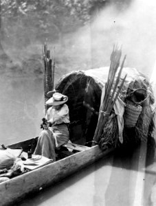Rio Madidi, Bolivia. Olga Nordenskiöld under färden med cavinaindianer på Madidi - SMVK - 005020