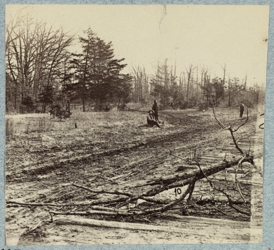 Road diverging from Plank Road just beyond Federal lines. Gen. Stonewall Jackson rode upon this road to the Plank Road where he was shot LCCN2012646922