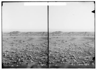 Road to Jericho, Jordan, etc. Mound covering ancient Jericho. LOC matpc.01034