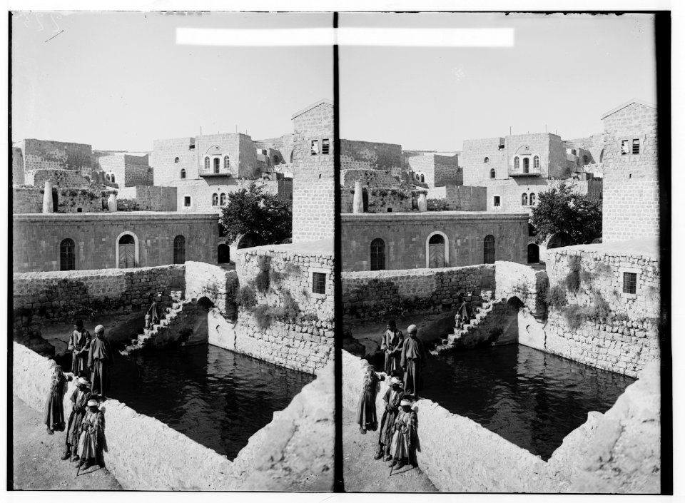 Road to Hebron, Mar Saba, etc. Ancient upper pool. LOC matpc.00994