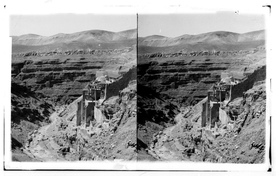Road to Hebron, Mar Saba, etc. Mar Saba and Kedron (i.e., Kidron) Valley LOC matpc.00998