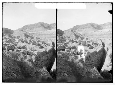 Road to Jericho, Jordan, etc. Ruins of ancient Jericho, from the east. LOC matpc.06480