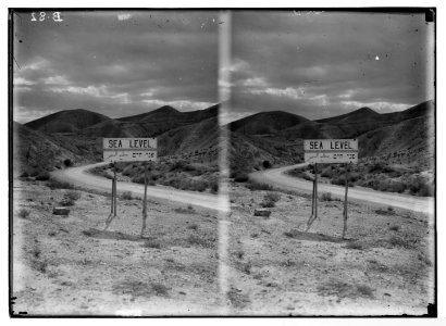 Road to Jericho, Jordan, etc. Sea-level on the Jericho Road. LOC matpc.05497