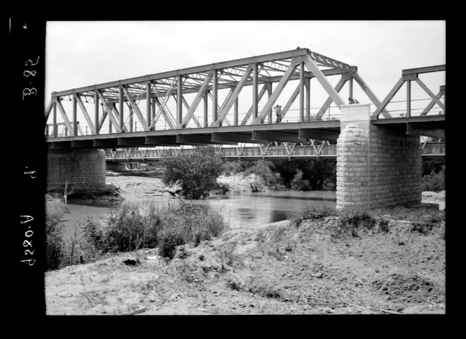 Road to Jericho, Jordan, etc. Allenby Bridge over the River Jordan LOC matpc.21983