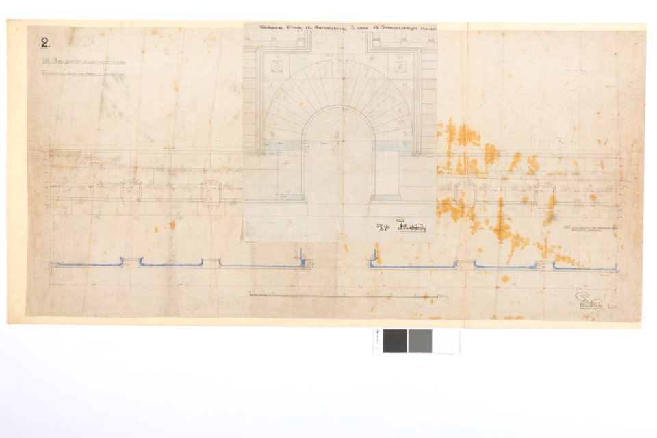 Ritning Hallwylska palatset, porten - Hallwylska museet - 101047