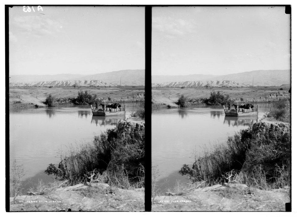 Road to Jericho, Jordan, etc. Ferry over the Jordan. LOC matpc.05126