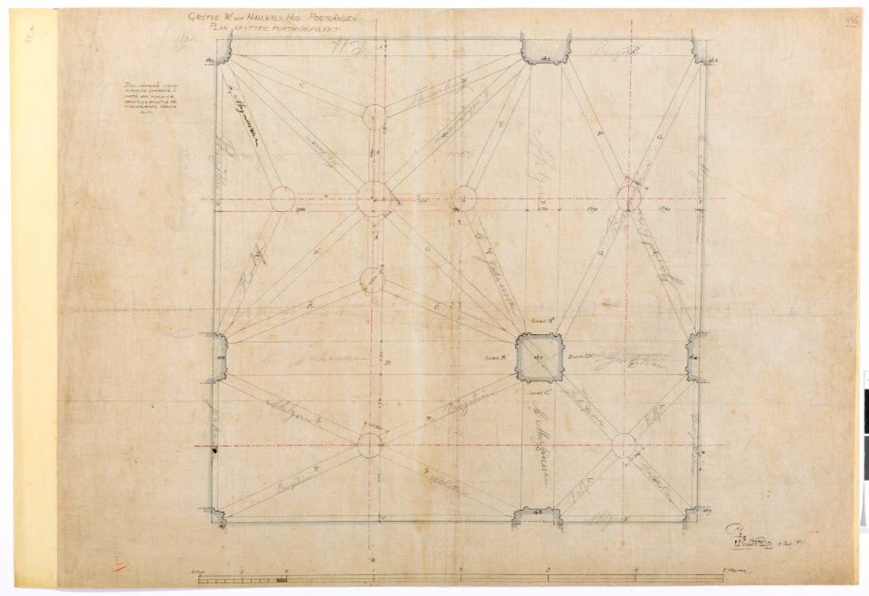 Ritning på portvalvet, Hallwylska palatset - Hallwylska museet - 102148