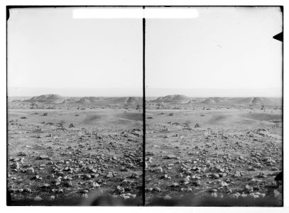 Road to Jericho, Jordan, etc. Mound covering ancient Jericho. LOC matpc.06479