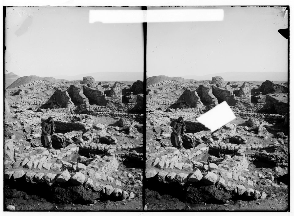 Road to Jericho, Jordan, etc. Ruins of ancient Jericho, from the north. LOC matpc.01037