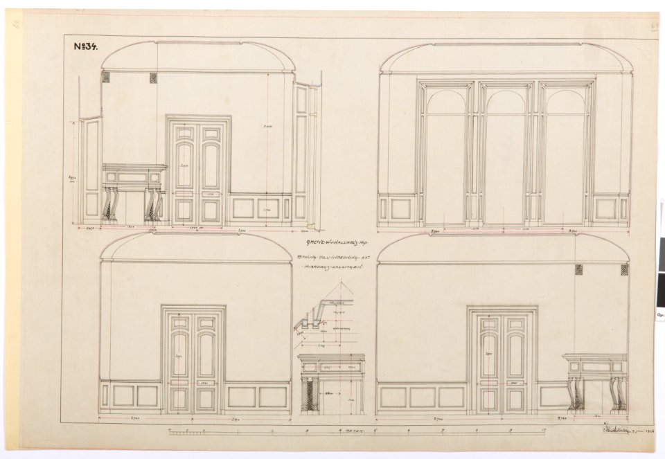 Ritning Vardagssalongen - Hallwylska museet - 102170