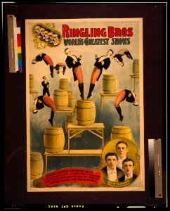 Ringling Bros, world's greatest shows Raschetta brothers, marvelous somersaulting vaulters - - Courier Company Lith. Dept., Buffalo, N.Y. LCCN2002695276