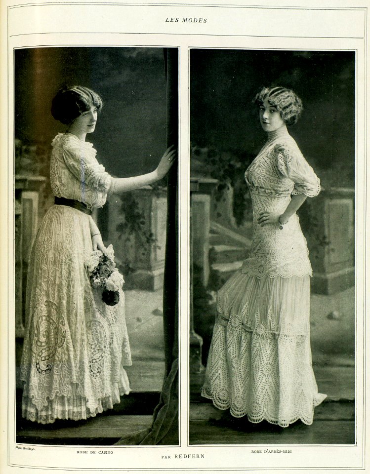 Robe de casino et Robe d'après-midi par Redfern 1910