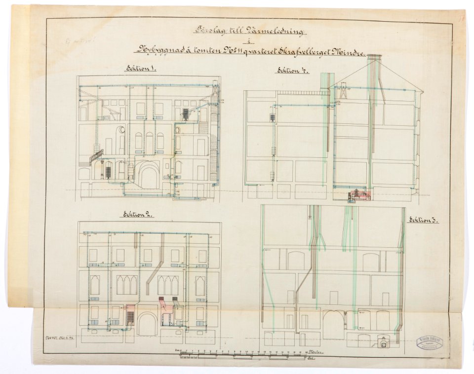 Ritningar. Hallwylska palatset - Hallwylska museet - 105198