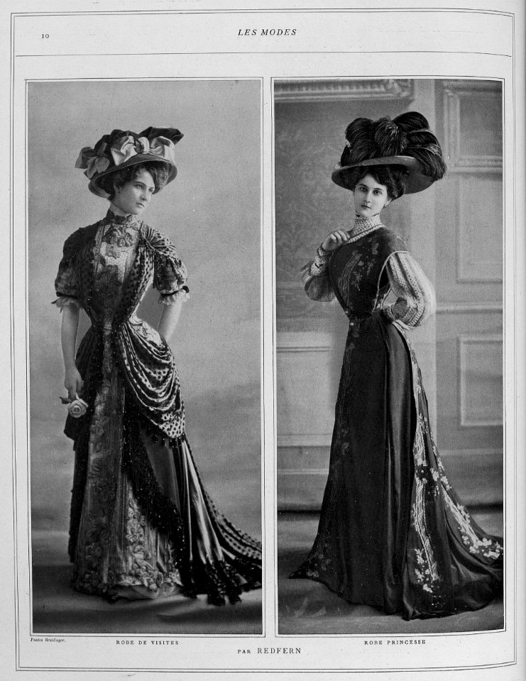 Robe de visites et Robe princesse par Redfern 1907