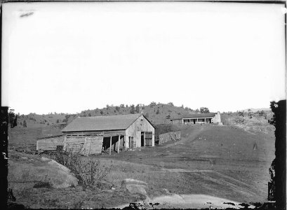 Robber's Roost at Virginia Dale, a well known stage station of the Overland Route from 1862 to the opening of the... - NARA - 516948