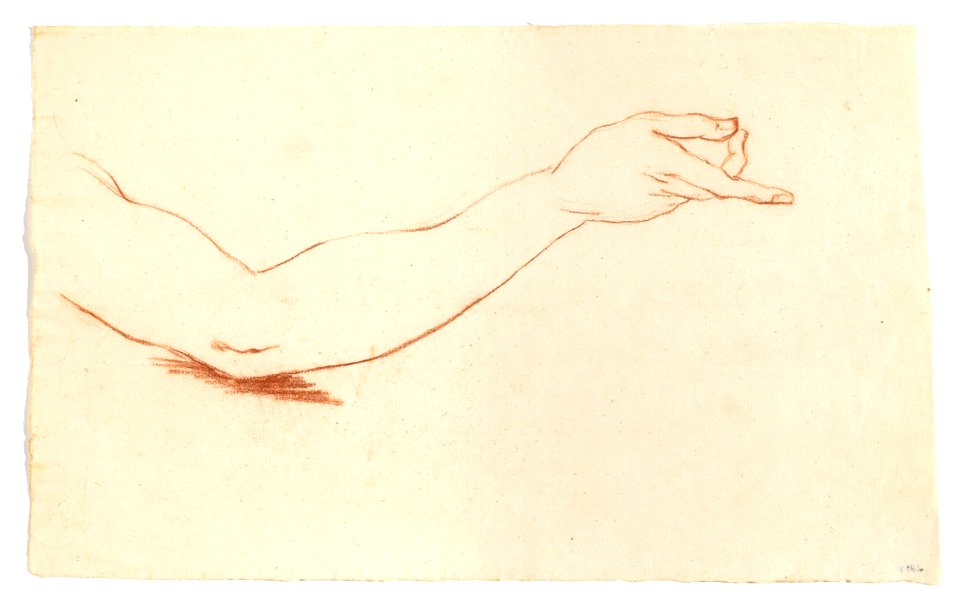 Ritstudie föreställande arm, 1700-talets sista hälft - Skoklosters slott - 99105