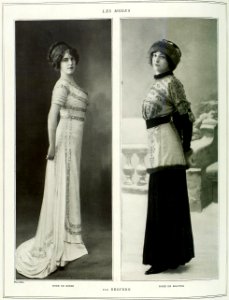 Robe de dîner et robe de skating par Redfern 1910 photo