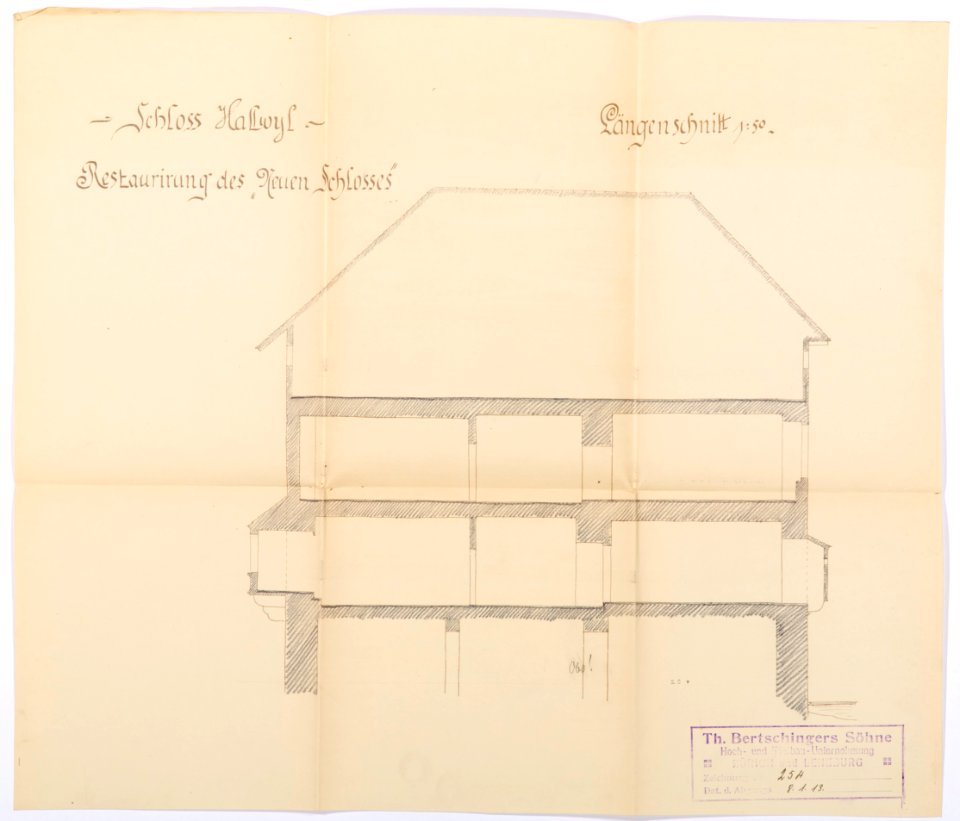 Ritning på Schloss Hallwyl - Hallwylska museet - 102193