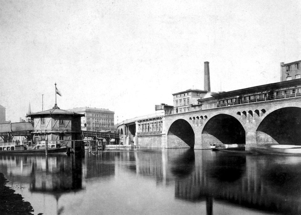 River Spree at Jannowitzbrücke, Berlin 1890
