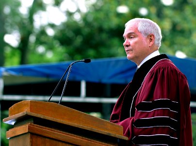 Robert Gates speaking at 2010 Morehouse College graduation photo