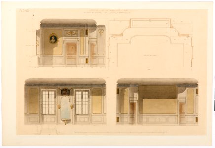 Ritning sängkammaren, Hallwylska palatset - Hallwylska museet - 101090