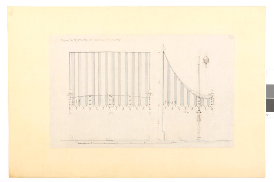 Ritning, skyddstält - Hallwylska museet - 101030