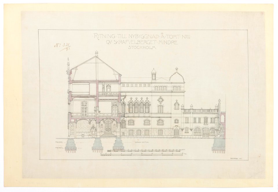 Ritningar. Hallwylska palatset - Hallwylska museet - 105192