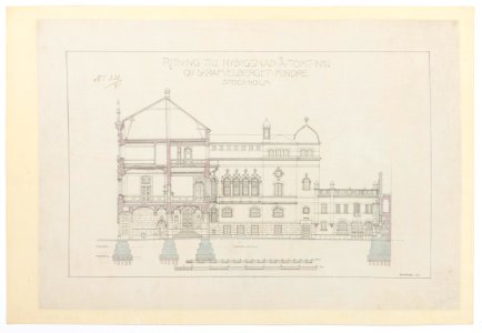 Ritningar. Hallwylska palatset - Hallwylska museet - 105192