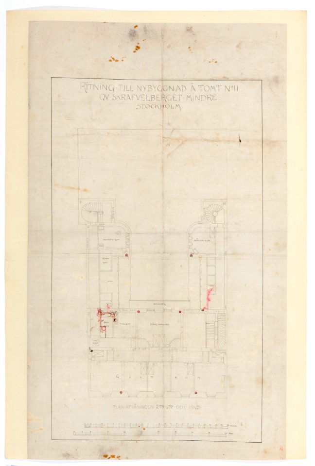 Ritningar. Hallwylska palatset - Hallwylska museet - 105196