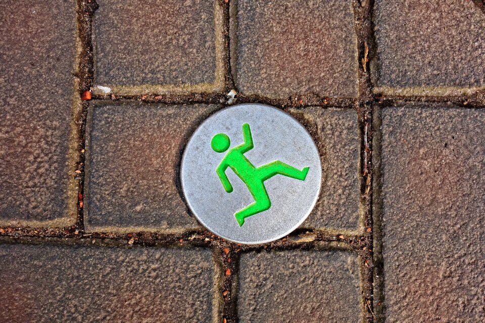Pictograph person running