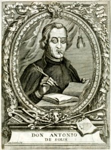 Ritratto di Don Antonio De Solis in un incisione a bulino di Suor Isabella Piccini