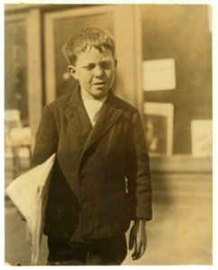 Robert Paul, 10 year old newsy. Found at 11 P.M. with 12 papers near Seminole Hotel. Been at it 4 years. Often sells until midnight. He and brother make about $1.50 a day. Goes to school LOC nclc.03853