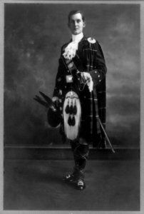 Robert Lister Macneil, full-length portrait, standing, facing left, wearing kilt LCCN89706451