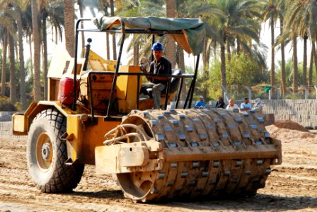 Road roller in Iraq