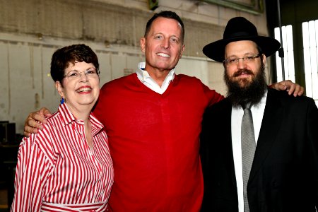 Robin Quinville & Richard Grenell & Yehudah Teichtal, 4th of July 2019 in Berlin