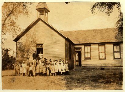 Rock Creek School -32 (5 miles east of Shawnee) opened September 11th-8 months term. 34 present. J.W. Evans, Principal, P.O. Route 2, Shawnee, said there are only half as many as he expects LOC nclc.00622