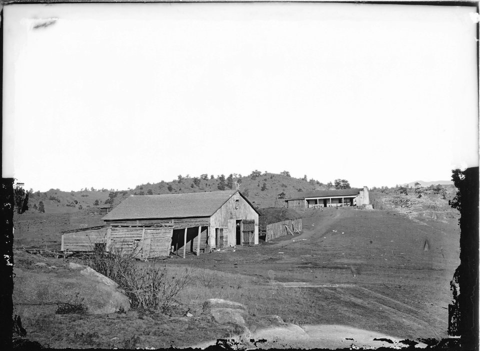 Robber's Roost at Virginia Dale, a well known stage station of the Overland Route from 1862 to the opening of the... - NARA - 516948