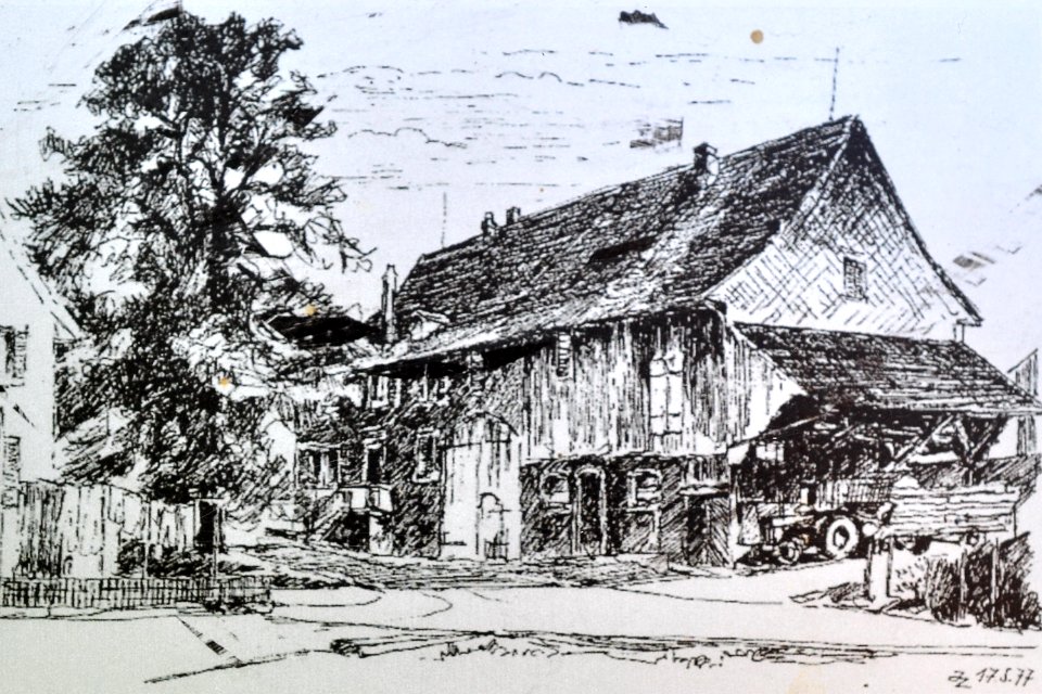 Robenhauser Riet - Jakob Messikommer - Wohnhaus in Stegen bei Robenhausen, Skizze von Jakob Zollinger (17.5.1877) 2011-09-02 15-07-14