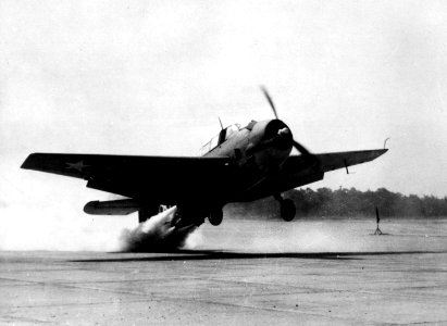 Rocket-assisted take-off of TBF c1943
