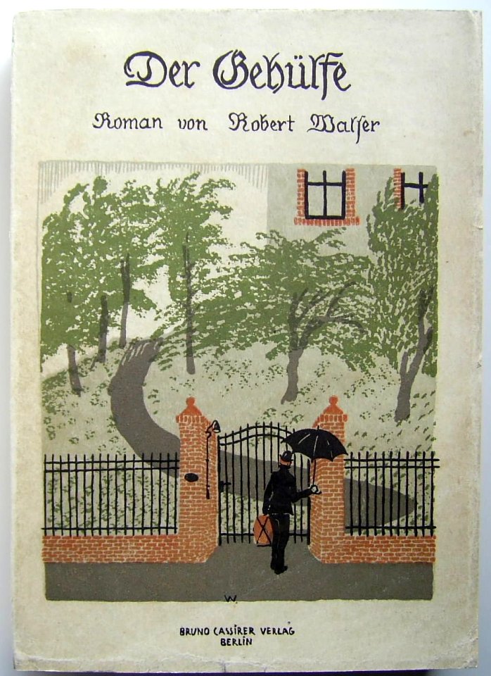 Robert Walser - Der Gehülfe, Erstausgabe 1909 in Verlagsbroschur