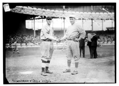 Roger Peckinpaugh, New York AL and Larry Doyle, New York NL (baseball) LCCN2014703478