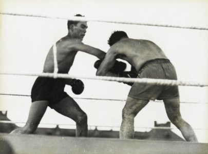 Robert Sennecke Max Schmeling Boxkampf photo