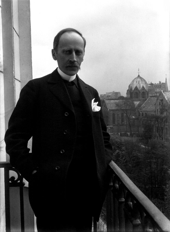 Romain Rolland de face au balcon, Meurisse, 1914