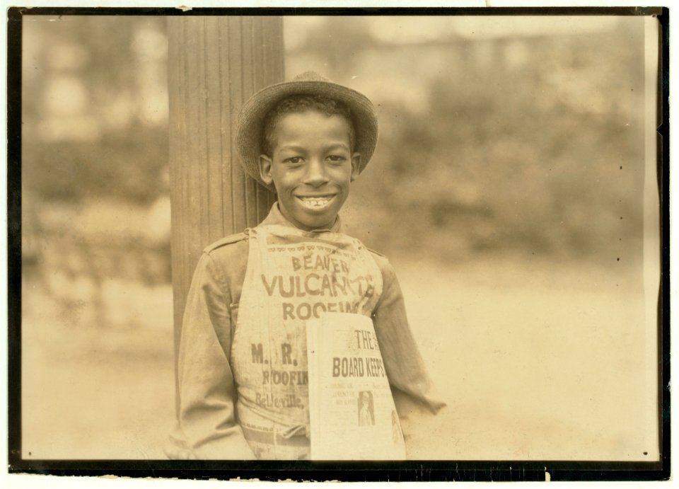 Roland, eleven year old negro newsboy, Newark, N.J. - August 1st, 1924. LOC cph.3b03537