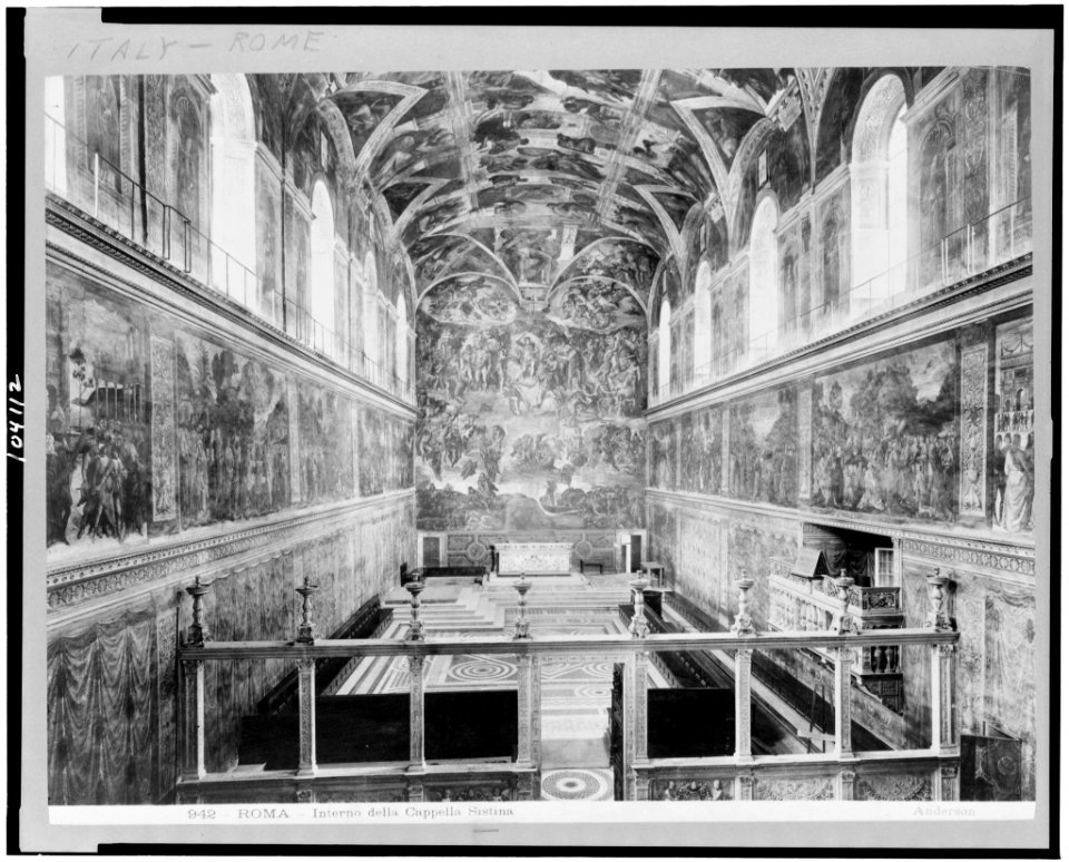 Roma - interno della Cappella Sistina - Anderson. LCCN91783894