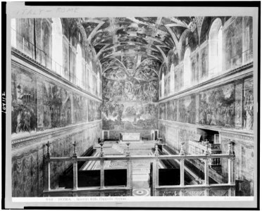 Roma - interno della Cappella Sistina - Anderson. LCCN91783894