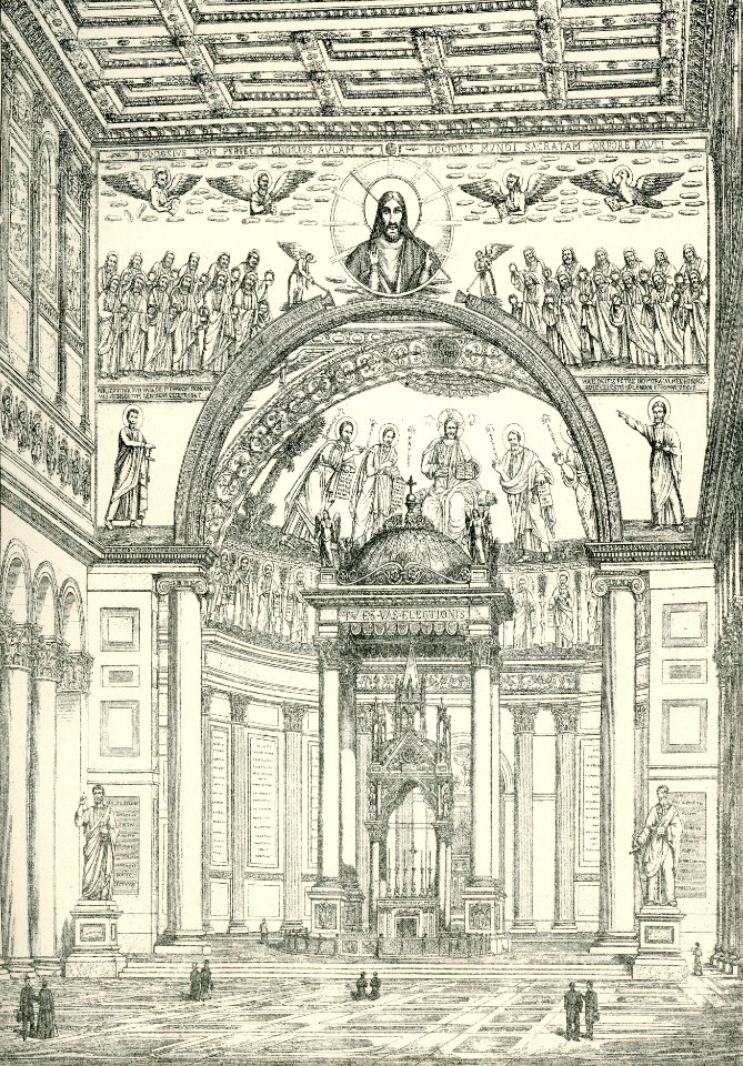 Roma Basilica di San Paolo veduta dell’Arco di Placidia