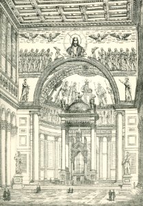 Roma Basilica di San Paolo veduta dell’Arco di Placidia