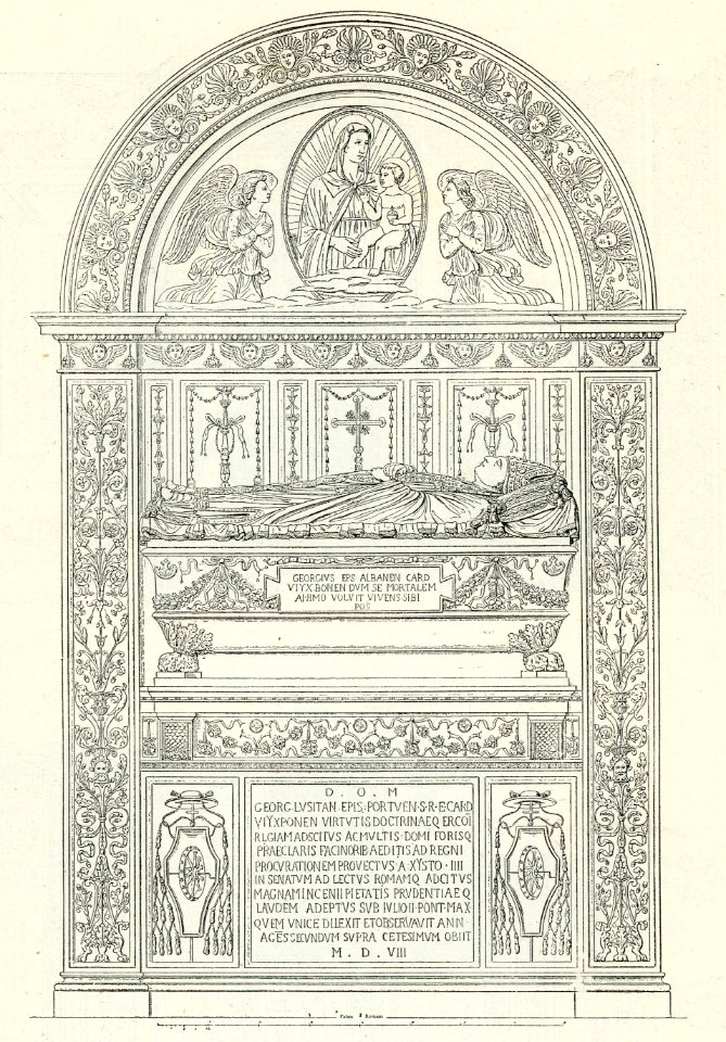 Roma monumento a Card Giorgio Albani in S Maria del Popolo