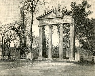 Roma villa Borghese xilografia